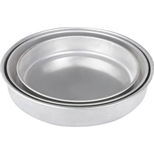 Round Pizza Plate Pizza Pan Deep Dish Aluminum Non-Stick Mold Baking Tool Baking Mould Pan Pattern, 3PCS