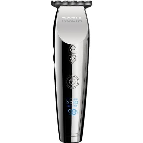 Rozia hair trimmer rechargeable hair clipper haircut machine oilhead clipper white hair carving clipper beard trimmer LCD