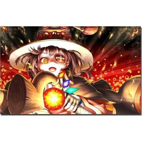 Megumin Anime Girl Poster Canvas Prints Unframed Painting For Living Room Decor