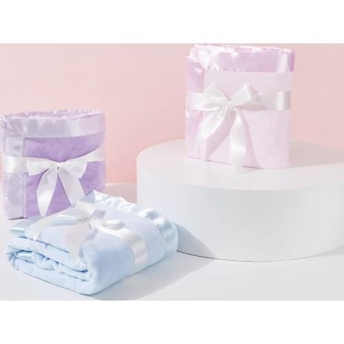 Soft Fleece Blanket Winter Solid Bedding Set Cotton Quilt Infant Bedding Cute Blanket Baby Blanket & Swaddling Newborn Thermal