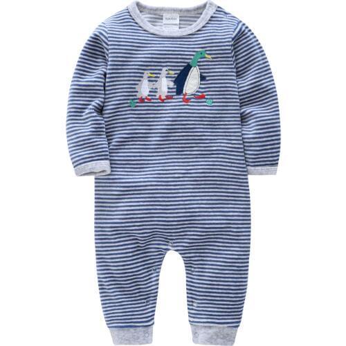 New Arrivals Baby Boys Rompers Infant Romper Newborn Girls One-pieces Sweatshirts Long Sleeve with Printing Cartoon Animals