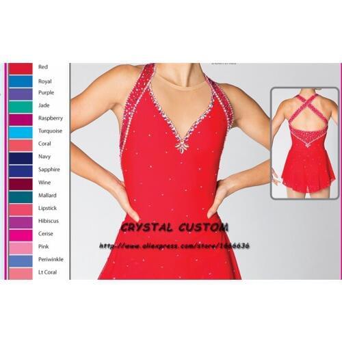 Crystal Custom Figure Skating Dress Girls New Brand Ice Skating Clothes For Competition DR4643