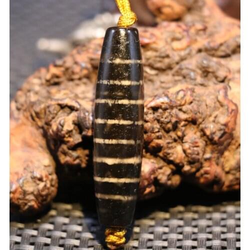 Energy Magic Power Tibetan Old Agate 8 Stripe Healer Medicine dZi Bead Pendant 4A+LLZB LKbrother Talisman UPS210222E