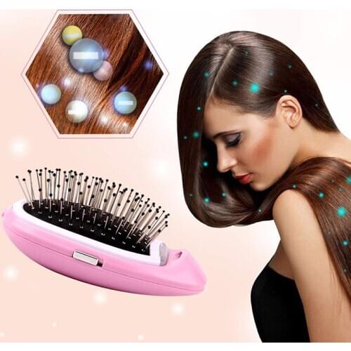 Portable Electric Ionic Hairbrush Negative Ions Hair Comb Brush Hair Modeling Styling Hairbrush