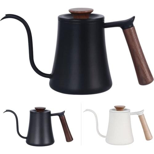 Practical Drip Coffee Pot 600Ml Expresso Drip Kettle Stainless Steel Handle Long Gooseneck Spout Drip Kettle Coffee Tea Pot