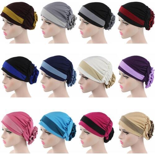 1 Pc Muslim Stretch Turban Hat Cancer Chemo Cap pornhub Hair Loss Headwrap Head Scarf sombrero mujer шапка мужская зимняя