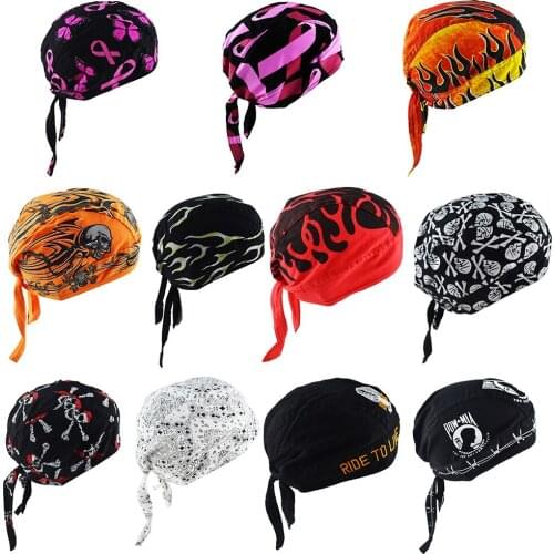 Unisex Motorcycle Biker Skull Beanie Hip Hop Dance Butterfly Print Bandana Hat Helmet Liner Head Wrap Adjusted Pirate Scarf