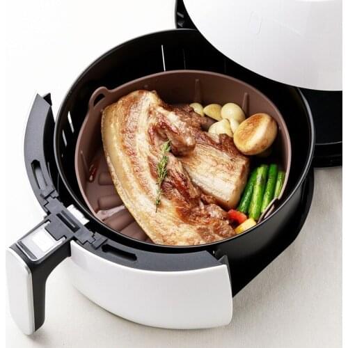 Air Fryer Silicone Pot, Reusable Air Fryer Liner No More Harsh Cleaning Basket After Using The Air Fryer Keep The Basket Clean