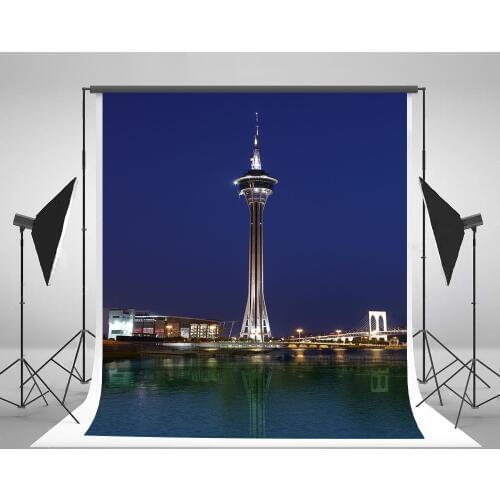 TR Photography Background Backdrop Black Night Wedding Vinyl Backdrop Outdoor Tower Studio Background camera fotografia custom