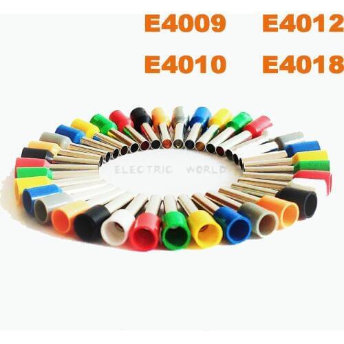 E4012 E4009 Tube Insulated cord end terminals Cable Connector wire terminals Insulating Crimp wire Connector insulated terminal