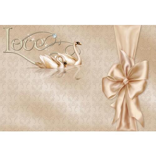 Royal Marriage photo background vinyl fotografia golden cranes photography backdrops for photo studio props photophone lv-1775