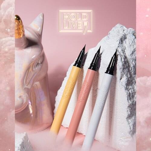 HOLD LIVE Slim and Smooth Eyeliner Waterproof Sweat-proof Long-lasting Makeup Soft-tip Colorful Eyeliner Pen Beginner Cosmetics
