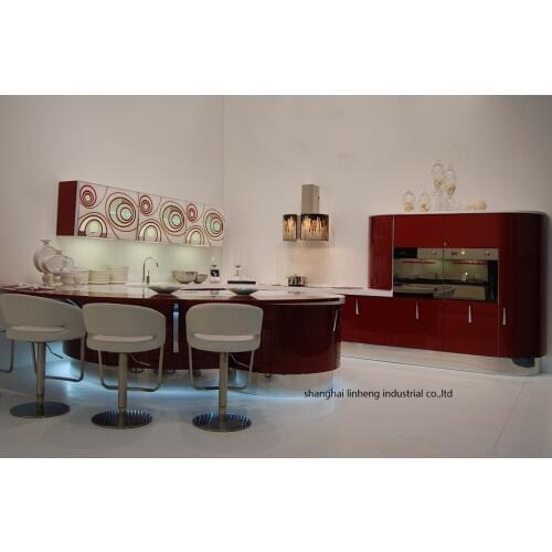 High gloss/lacquer kitchen cabinet mordern(LH-LA045)