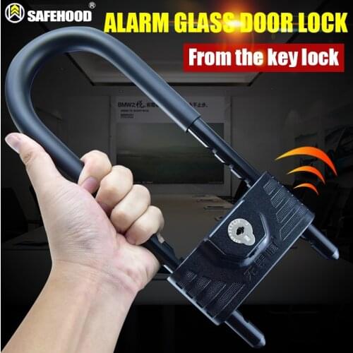 Z-CONFree Shipping High quality Glass Door Warehouse Shop Bicycle Waterproof Alarm U Shape Lock Motorcycles Lock Anti-theft lock