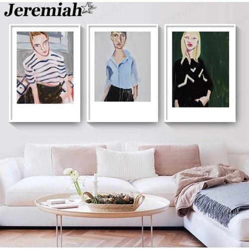 Retro Women Canvas Painting Oil Painting Character Poster Wall Art Nordic Aesthetics Living Room Home Decoration Accessories