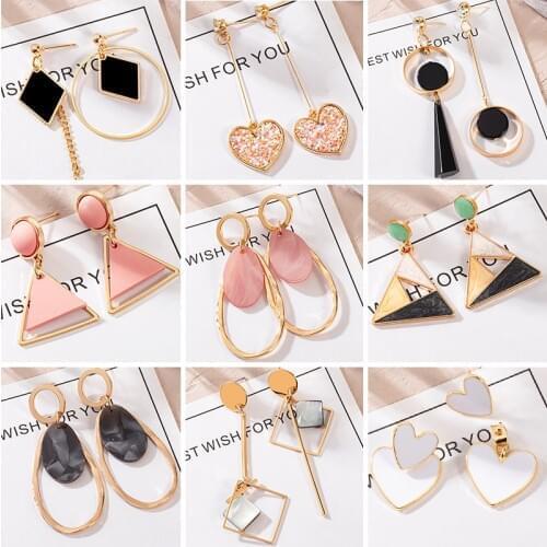 Korean Fashion Earrings Geometric Drop Earrings For Women Jewelry Sweet Romantic Earrings Wedding Party Jewelry 2021 Trendсерьга