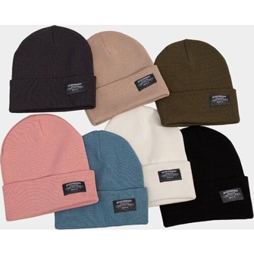 Winter Beanies Letter Embroidery Knitted Hat Warm Hip Hop Ski Skullies Caps Bonnet Homme Gorras