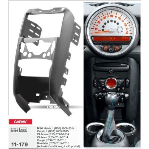 1 Din Radio Fascia for MINI Hatch II R56 Cabrio II R57 Clubman R55 Clubvan R55 Coupe R5DVD Stereo Panel Dash Mount CARAV 11-179