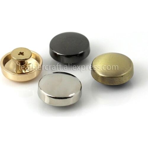 4pcs Metal Round Screw Back Rivets Studs Nail Stud for Garment Leather Craft Belt Bag Wallet Decoration Hardware 16mm