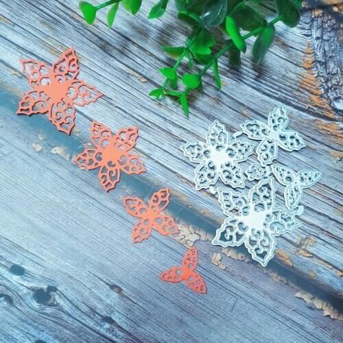 4pcs flowers cut dies metal cutting die mold paper craft knife mould blade punch stencils dies