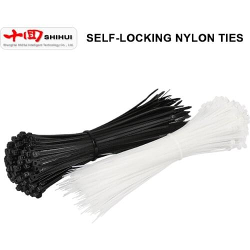 50 Pcs 100 Pcs Free Shipping Black White Self-Locking Nylon Plastic Cable Ties Power Cord Harness Tie Cord Tidy Cable Fasteners