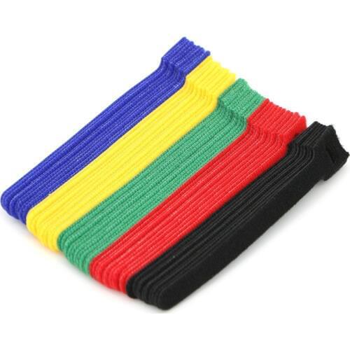 50Pcs Nylon Sticky Cable Ties Fastener Multifunction TV Computer Wire Cable Winder Self-adhesive Wire Management