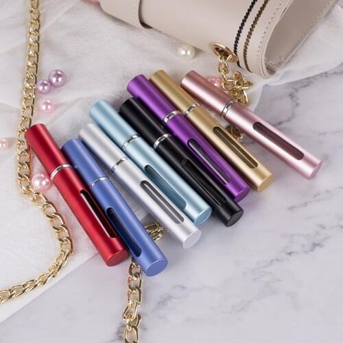 50pcs 5ML High Quality Refillable Mini Perfume Atomizer Spray Bottle Empty Glass Perfume Bottle Aluminum Spray Atoizers