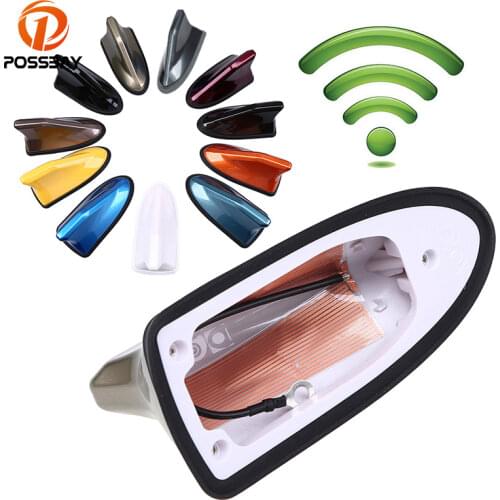 Car Shark Fin Antenna Auto FM Signal Aerials Roof Radio Antennas Amplifier for Skoda Hyundai Kia Fiat Mini Cooper Seat Ibiza