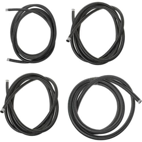 Car-Styling 1M Nylon Steel Braided Brake Gas Oil Fuel Line Hose AN4 AN6 AN8 AN10 Automobiles Cooling System 2018