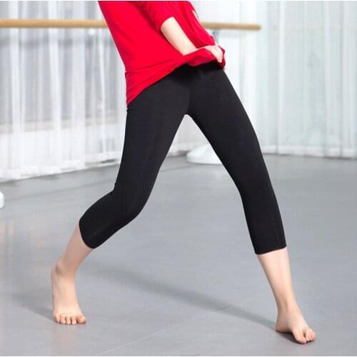Ballet Seven Points Dance Pants Female Stretch Practice Adult Pants Pants Square Dance Clothes Aerobics Pants Black Body Pants