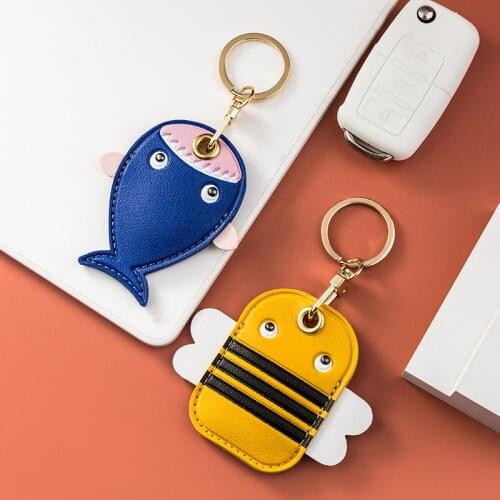 High Quality Badge Card Holders With Keychain Kawaii Cartoon Plastic ID Protection Cover Couple Gift IC Elevator Bus Card