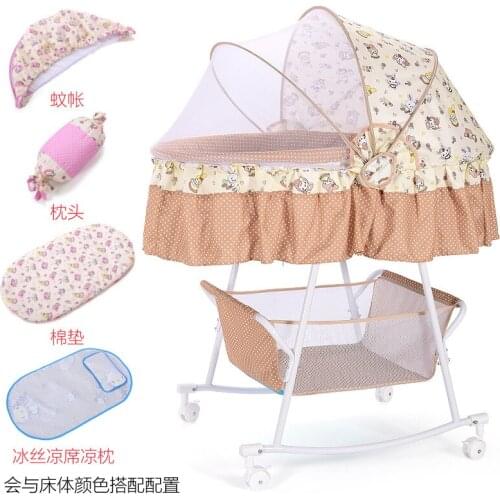 Baby Cribs newborn bed shake shaker with mosquito net multi-function with roller sleeping basket bassinet baby nest