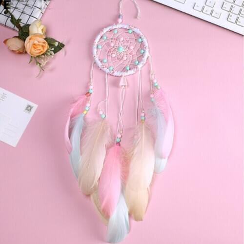 Home Decor Nordic Style Dream Catcher Feather Girl Style Handmade Dreamcatcher Interior Home Bedside Wall Hanging Dedroom Decor