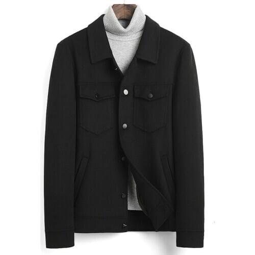 Double-sided Wool Coat Men Jacket Spring Autumn Woolen Coat Handmade Korean Short Mens Overcoat Coats and Jackets 4990 KJ3592