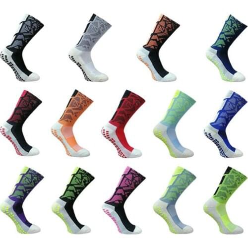13 Colors Unisex New Outdoor Bike Socks Men Sport Cycling Soccer Socks Breathable Anti Slip Football Socks