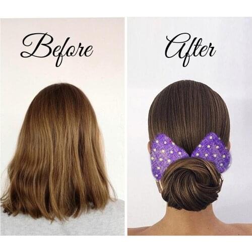 6 colors Deft Bun Hair Bun Maker Cotton Classy Printed Magic Clip For Daily Wear Sports Going Out Beach Teams Clubbing Promparty