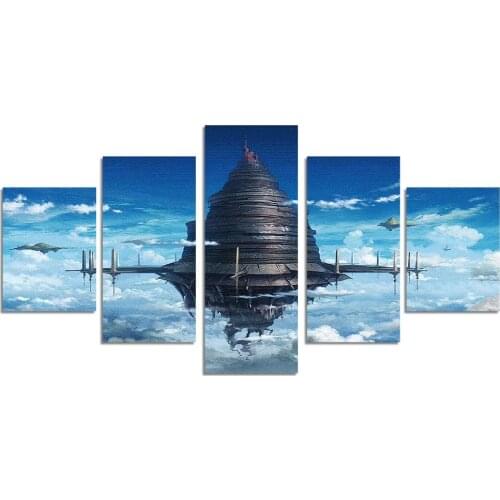 Canvas Painting Sword Art Online Posters and Prints Wall Art Japan Style Anime Sky Picture for Living Room Decor No Frame