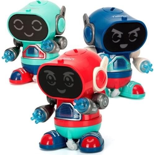 J60B Singing Dancing Robot Battery Powered Toy Electric Music Dance Robot Doll with Charming Light Effect Gifts for Kids