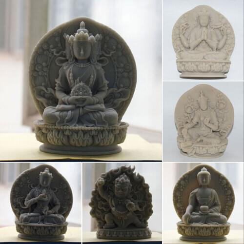 DIY craft Tools Buddha Style Aromatherapy Gypsum Silicone Mould Maitreya shape