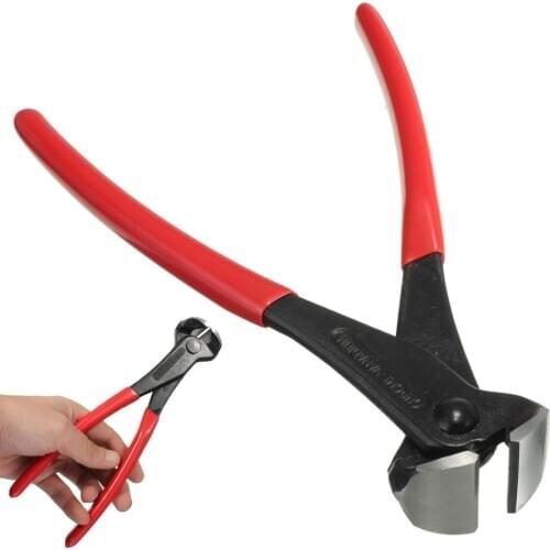 Red Handle 1pc 8" End Cutter Steel Fixers Pliers Wire Cable Cutting Nippers Tool