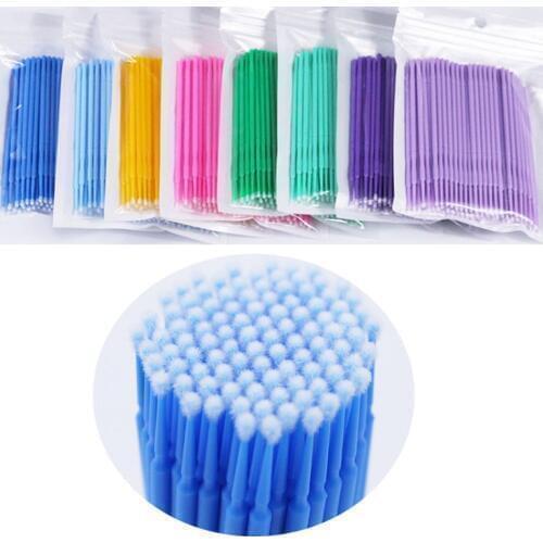 Colorful Micro Disposable Eyelash Extension Individual Applicators Mascara Brush For Women Eyes Make Up Tool Wholesale