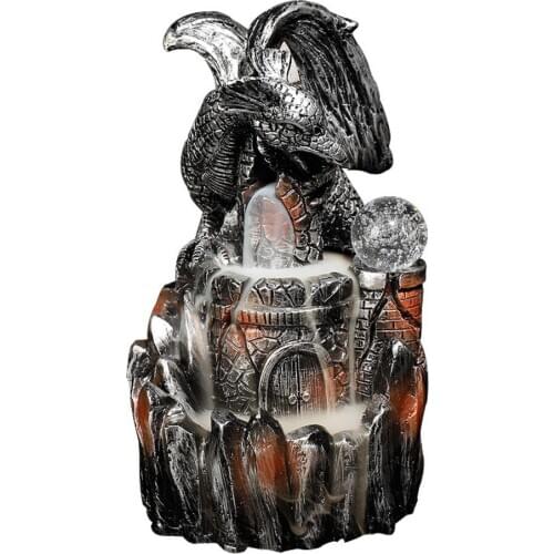 Resin Backflow Incense Burner For Smoke Backflow Like Water Streaming Down Ball Dragon Incense Furnace Art Craft Ornaments