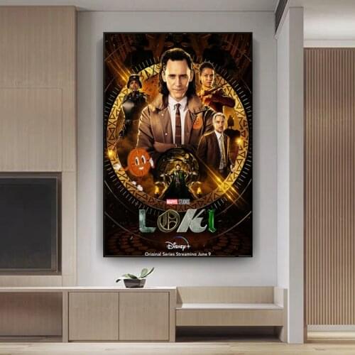 Marvel 2021 Loki Hit TV Series Propaganda Canvas Painting Tom Hiddleston Posters and Prints Wall Pictures for Living Room Decor