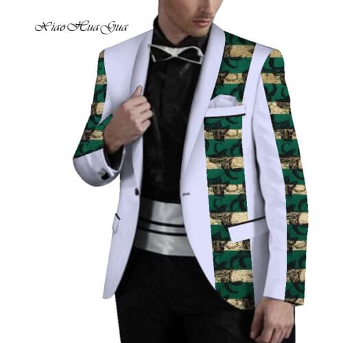 Men Wedding Blazer Fancy African Dashiki Men Clothes Wedding Party Dress Suit Ankara Blazer Jacket Tops Coat Casual WYN721