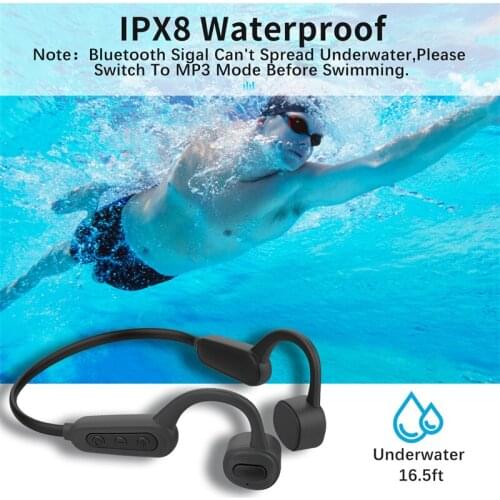 2021 Bone Conduction Headphones Waterproof IPX8 Open-Ear 16GB MP3 Player Wireless Bluetooth Earphones Sports Music Swimming