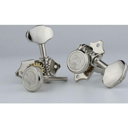 NEW Vintage Locking Tuner Pegs Gear Butterbean Guitar Tuners Nickel color