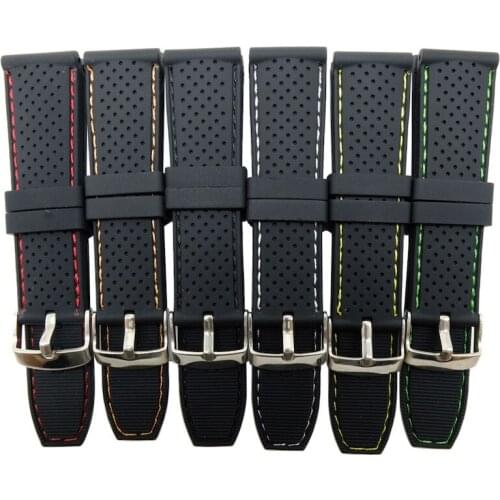 Smart Sports Silicone Wristband Mens and Womens Silicone Watch Strap Deodorant Breathable Strap 22mm