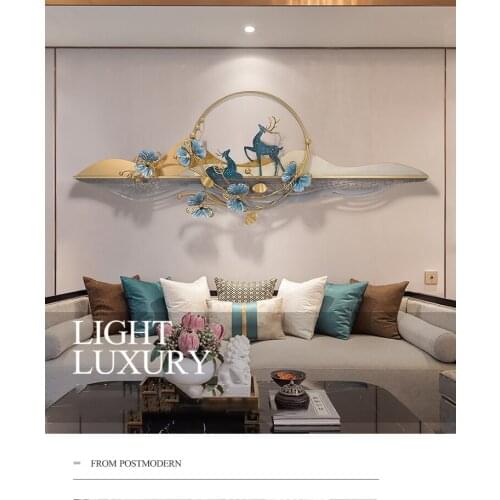 Nordic Wrought Iron Deer Butterfly Wall Hanging Home Livingroom Wall Mural Decoration Corridor Office Store Wall Sticker Crafts