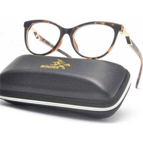 2019 Classic Large Frame PC Lens Elegance Casual Glasses Women Retro Cat Eyewear Ladies Semi-metal Diamond Clear Sunglasses FML