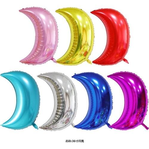 36inch Moon Aluminum Film Balloon Wedding Valentines Day Birthday Party Baby Shower Gender Revealing Scene Layout